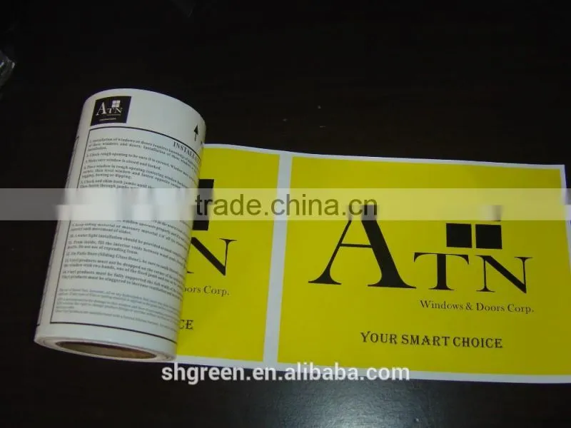 250gsm waterproof adhesive paper sticker for glass