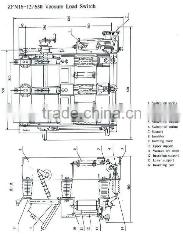Indoor H.V. Load Break Switch ZFN16-12 Series
