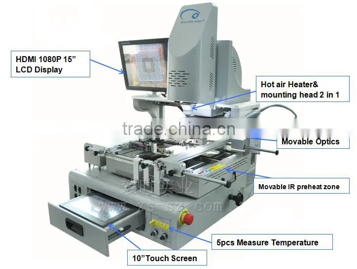 High-end full auto BGA rework equipment to repair laptop/desktop/ps3/xbox board