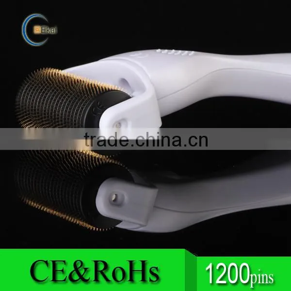 2014 low price 1200 needles titanium derma roller with replacable tips