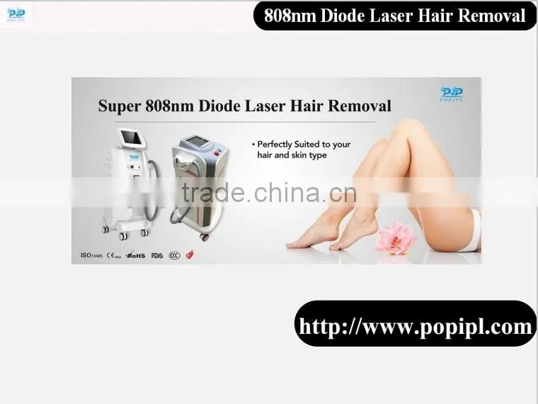 808nm diode laser machine treatment headpiecel Vertical 808nm diode laser machine for POPIPL