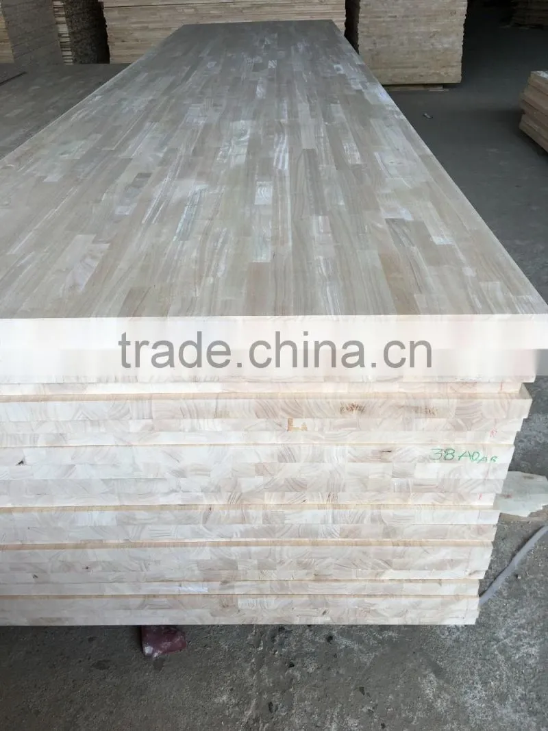 Rubber wood finger joint panel for stairs treads/rubber squares for window scantlings