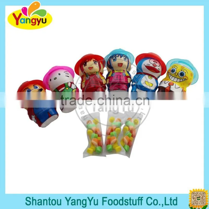 Cartoon shape toy with sweet fruity flavor mini candy