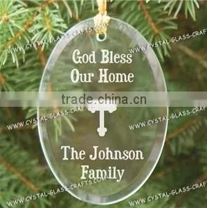Wholesale Nice round shape crystal ornament for engraving