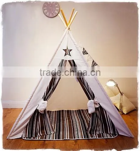 Promotional Customized Kids Teepee tipi play indian tent wigwam wholesale