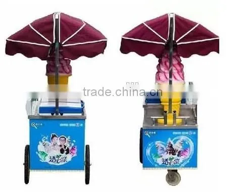 stainless steel hotel room or kitchen ice cream service cart