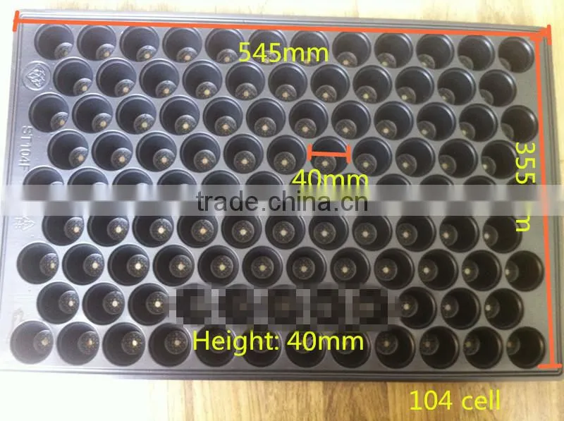 china seed trays for greenhouse 104 cell, 545*355mm, 40mm depth