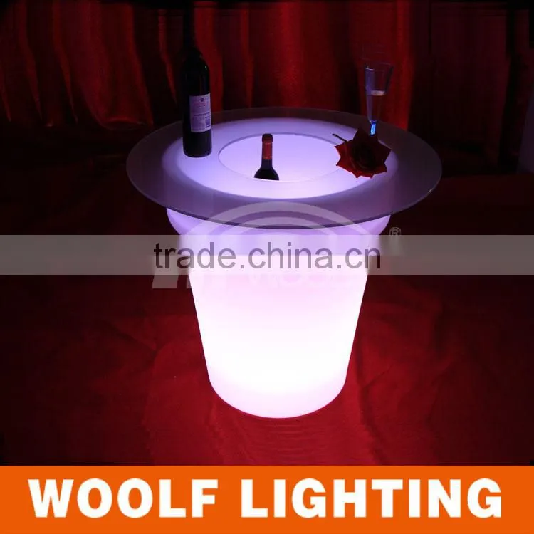 Hot Sells Tropical Design Plastic stylish LED Bar Ice Bucket