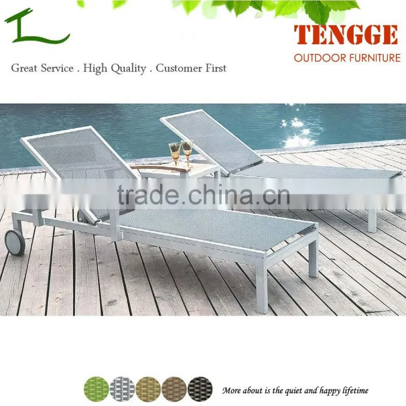 YH-8187 Swimming pool side waterproof aluminum net fabric lounge chair