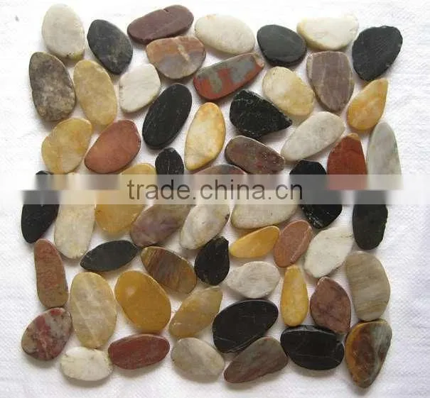 Decorative Pebble Mixed Color River Stone Pebble Mosaic