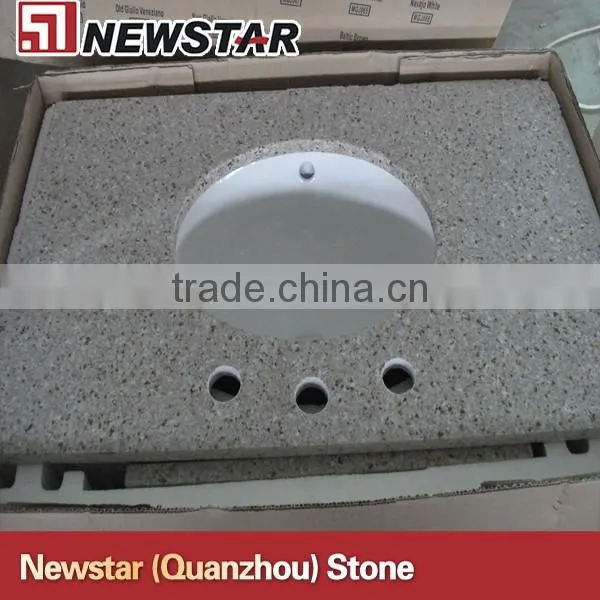 Surface granite vanity tops with single sink