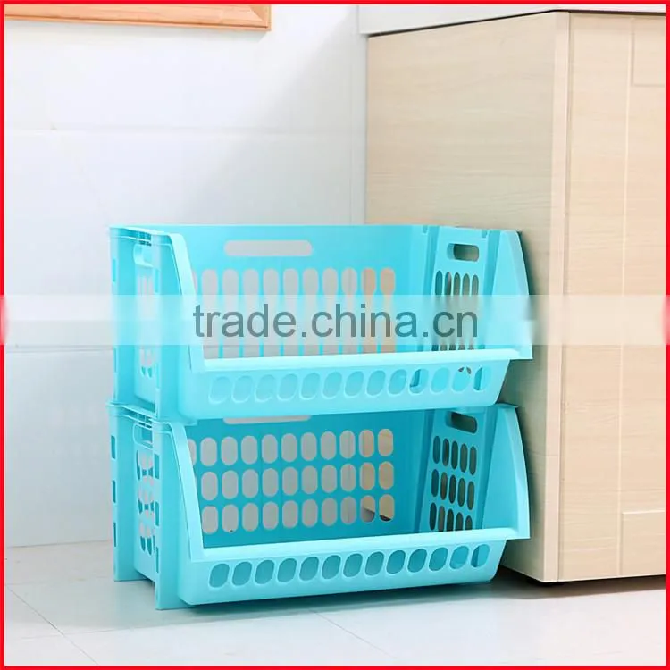Plastic Stacking Stackers Storage Baskets Veg Rack 2 Tier Vegetable