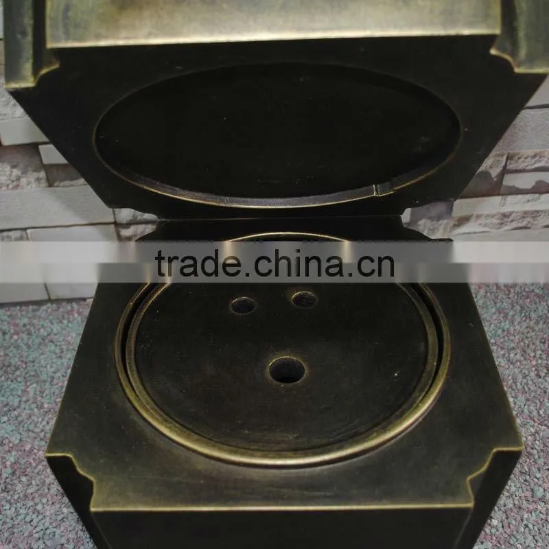 Garden Black Gold Resin Flower Multifunction Square Pot