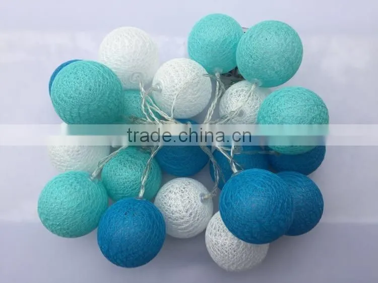outdoor cotton 6cm ball led string lights 1m 10leds fairy christmas lamp home wedding party