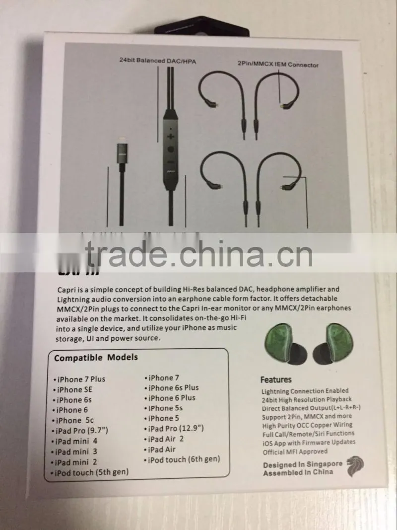 New Arrival High-eng MFI Approval Earphone For iPhone7/7 plus, Wholesale Unique In-ear Headphone Specially For iPhone 7/7Plus