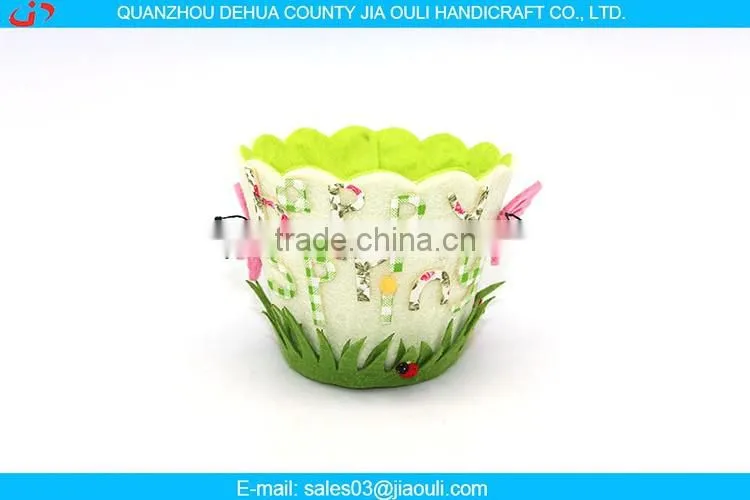 Popular sale EASTER decoration crackle glazed Ceramic Chicken planter