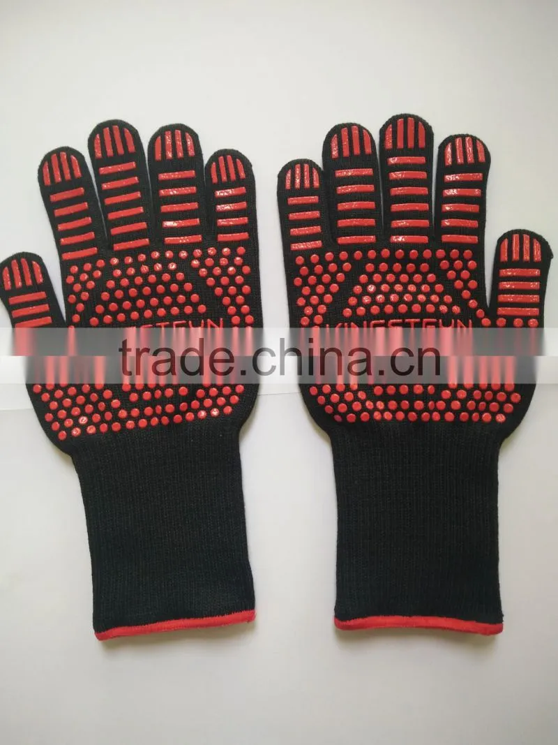 Wholesale Aramid Fiber Heat Resistant BBQ Gloves Cooking Gloves