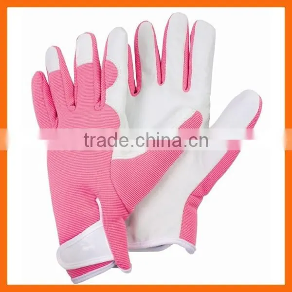 Women Slim-fit Work Glove/Ladies Leather Garden Glove