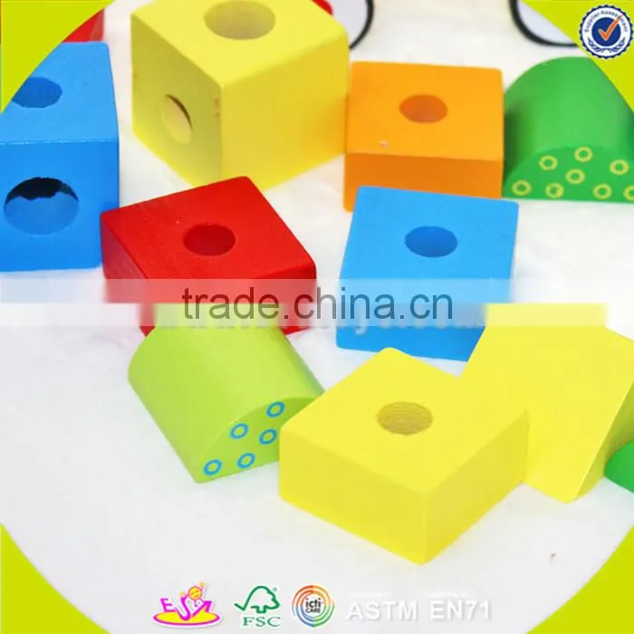 wholesale top sale multifunction pulling train toy stylish wooden pull train toys W05C008