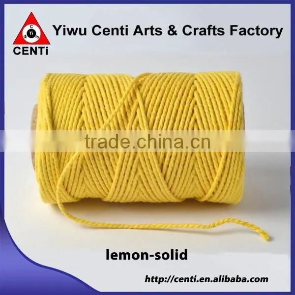 Quality blond solid cotton thread solid colour bakers twine