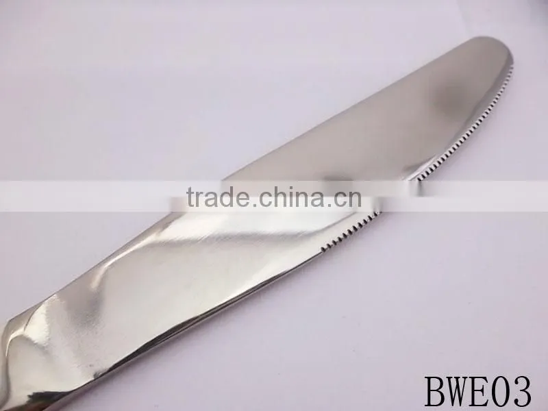 metal stainless steel telescopic high quality dinner kinfe/Steak knife with sawtooth