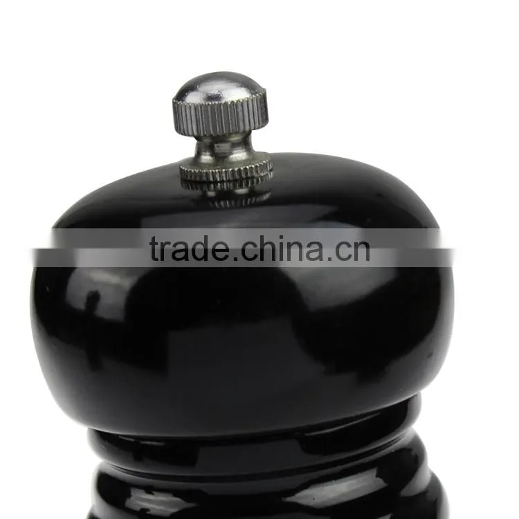 manual black wooden pepper grinder, salt and pepper grinder set, pepper mill
