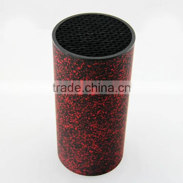 vintage design wholesale knife accessories top sale plastic kitchen ware knife stand in red and black