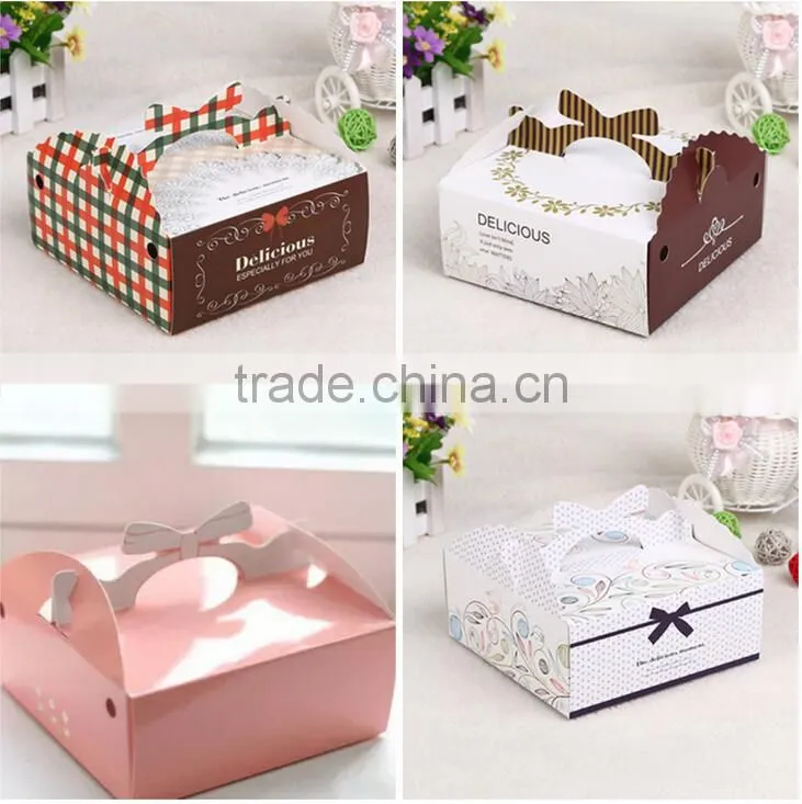 Portable bow 6 inch small folding gift box