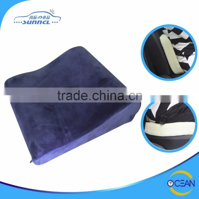 Velvet Fabric Cover Soft Memory Foam Comfortable Coccyx Cushion, Car Seat Cushion