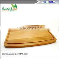 Teak Cutting Board - Rectangle Board With Hand Grip And Juice Canal (24 x 18 x 1.5 in.)