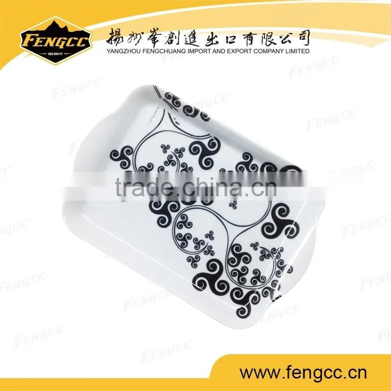 Home family dinning hall rectangle food desert melamine palte