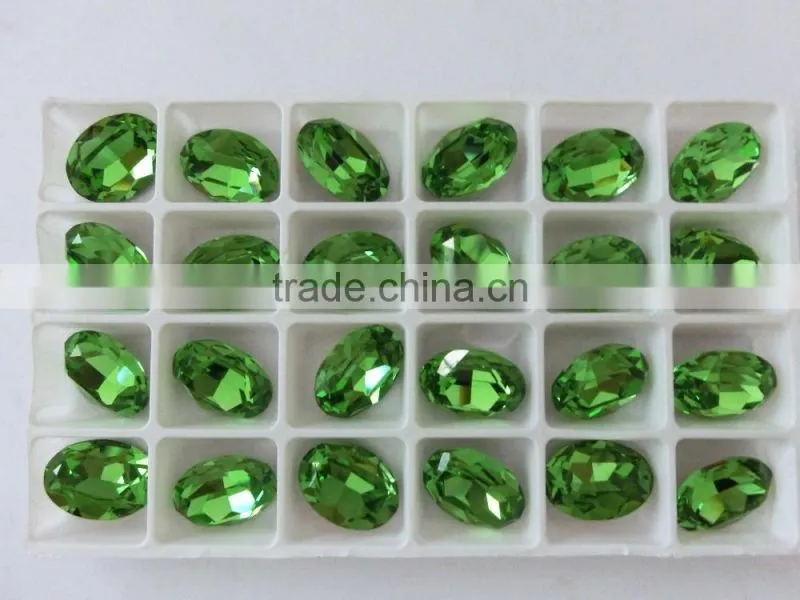 18*25mm cheap factory sell oval crystal glass stones