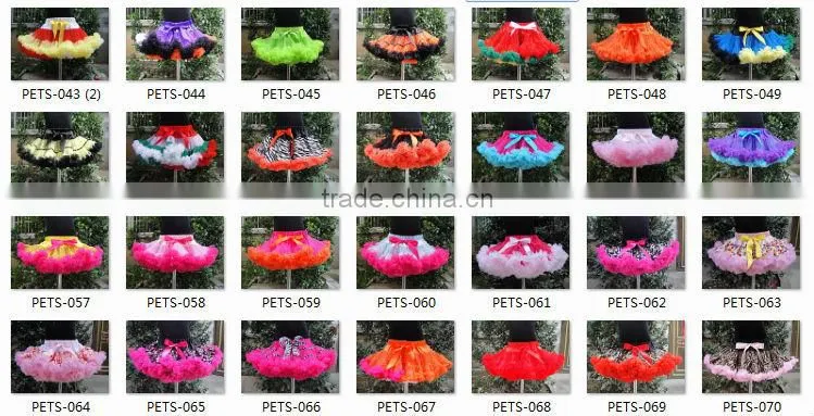 Newest fashion baby pettidress super soft chiffon baby pettiskirts