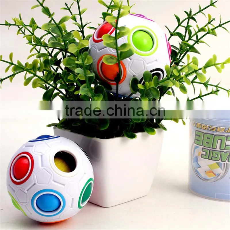 2017 New Arrive Magic rainbow Ball fidget Cube 12 Holes with 11 Different Color Small Balls