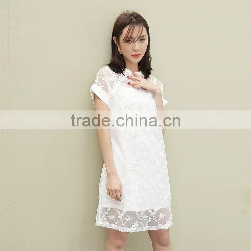 white lace dress patterns 2 piece women set