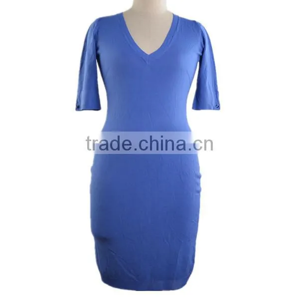Latest new style bodycon long sleeve women dresses made in China