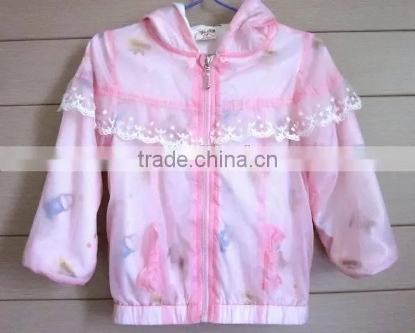 hot sale cute children pink hoodies cardigan coat
