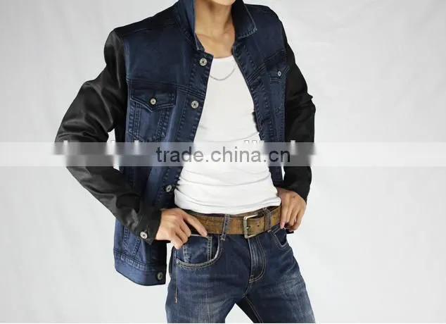 Professional Jeans Manufacturer Patched Mens Jacket