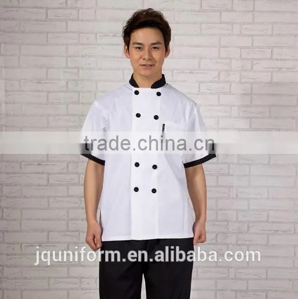 Custom classic white cook restaurant bakery bar kitchen workwear chef coats wholesale