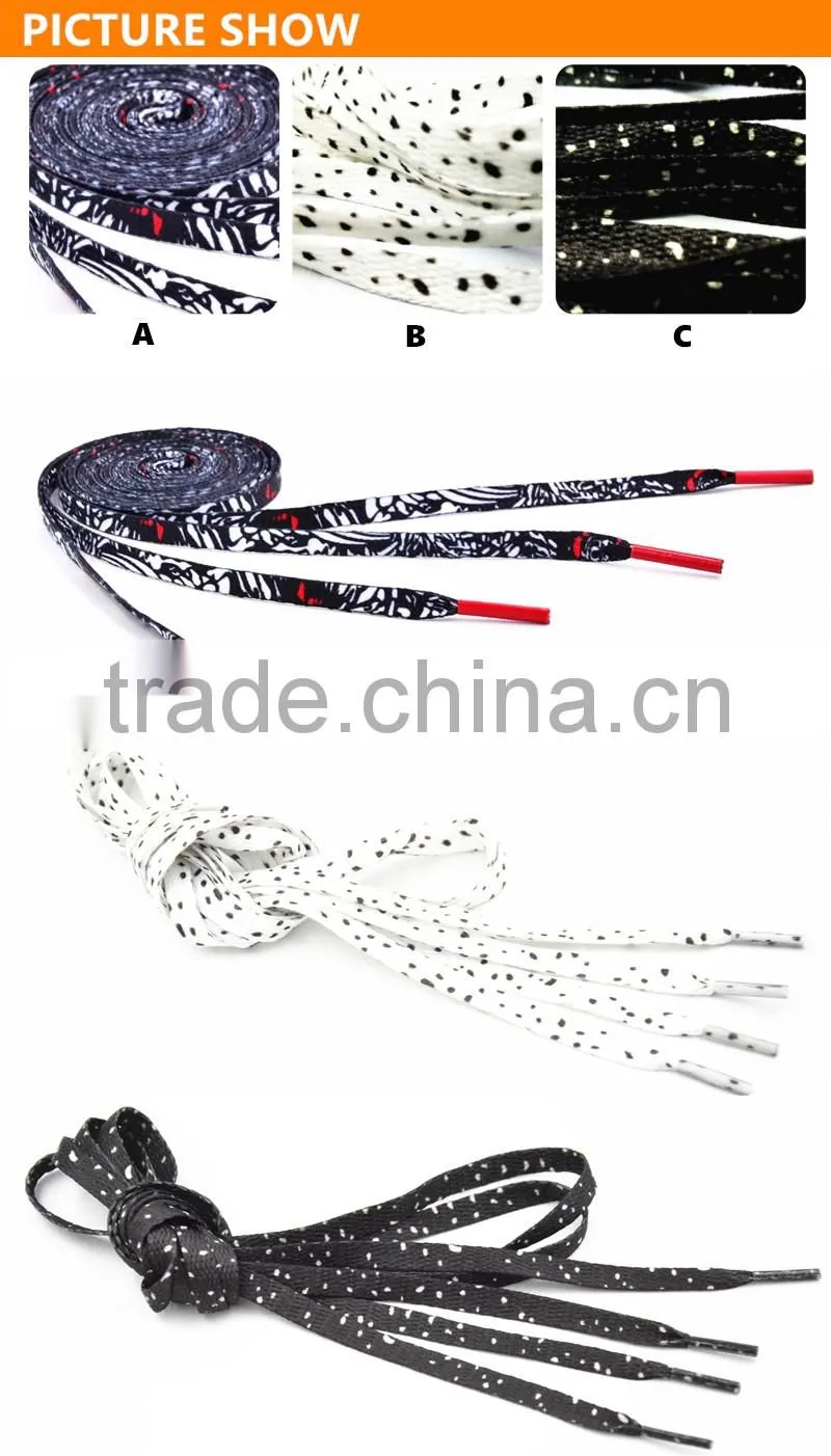 Heat-Transfer Printing Shoelaces for Hi-Top Boots Canvas and Air Jordan Yeezy Shoes - Accep Custom