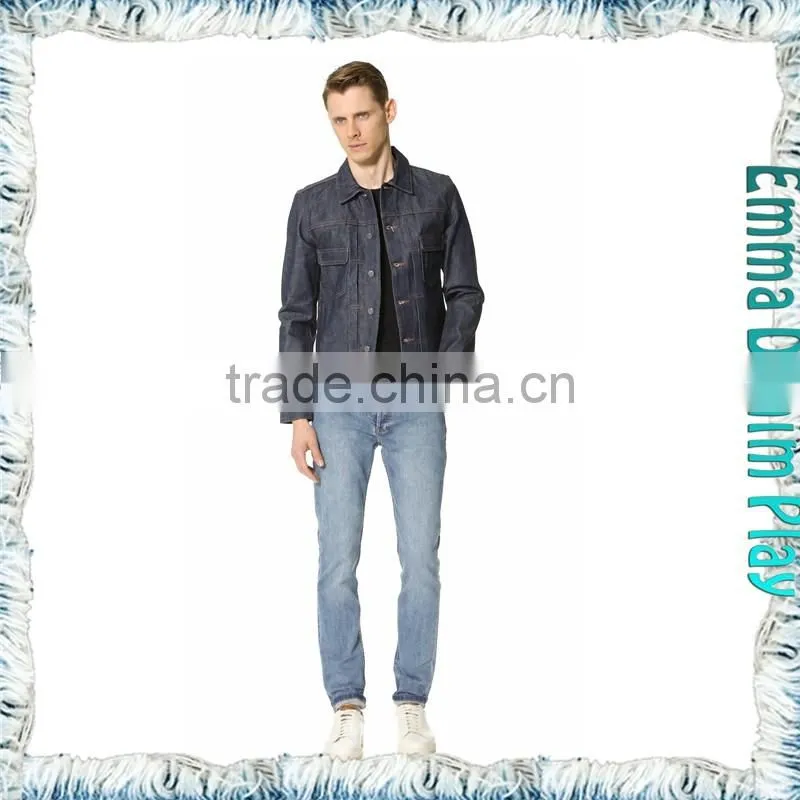 Fashion High Quality Men's Black Denim Jackets Outwear