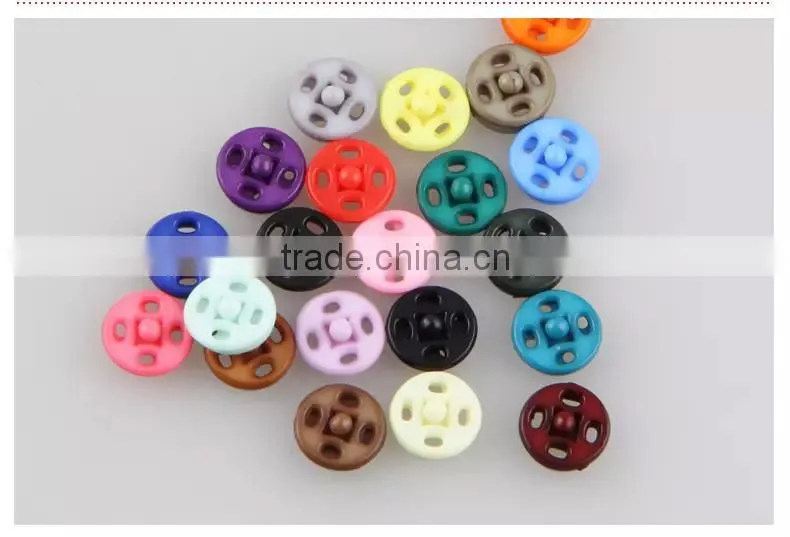 Fashion Childern Colorful Plastic Press Stud Buttons