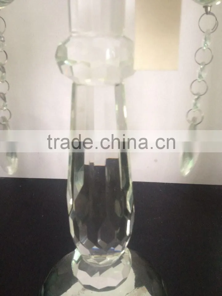 wholesale cheap tall crystal glass candelabra crystal candle holder for centerpieces wedding