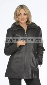 Long Women leather coat