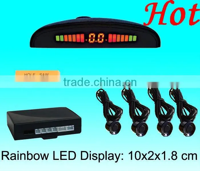 Rainbow LED Display with Switch Car Ultrasonic Parking Sensor