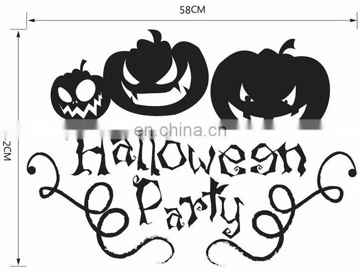 Halloween Theme Pumpkin Evil Window/Wall Sticker Halloween Decoration Home Decoration