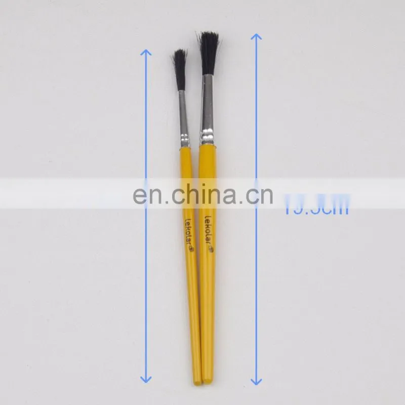 Short Wooden Handle Artist Bristle Paint Brushes