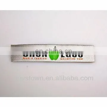 custom denim clothing brand name woven label for jeans