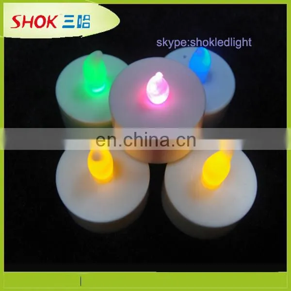 Long lasting tea candle led, wax candle, flashing led candles
