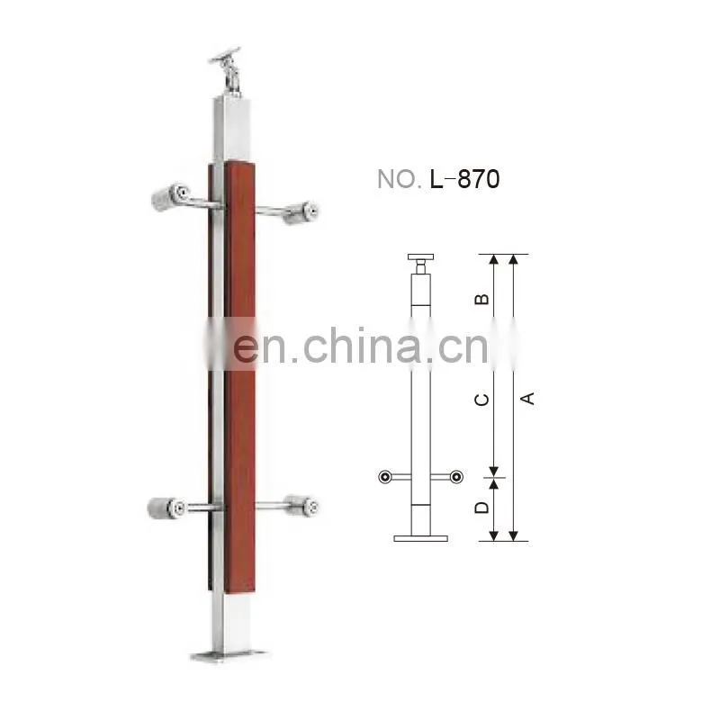 China good quality stainless steel and crystal post for stair